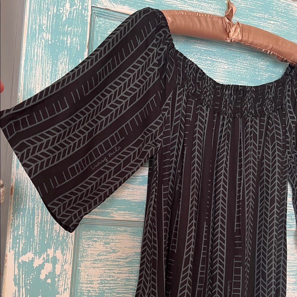 Living Hula Hawaii island designer aloha wear Dress modern muumuu Mumu EUC lole - Picture 6 of 10